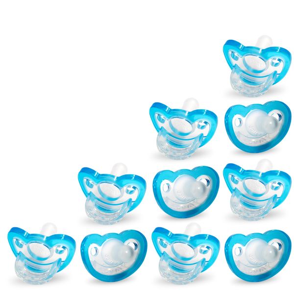 RAZBABY JollyPop Baby Pacifier Newborn, 0-3m (Blue, 10 Count)