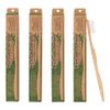 Brush with Bamboo Toothbrush with Plant-Based Bristles - 4 Pack