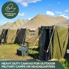 Heavy Duty Waterproof Canvas Tarp By CCS CHICAGO CANVAS & SUPPLY – Extra Durable Multipurpose Camping Tarp Cover With Rustproof Grommets For Industrial & Commercial Use, Olive Drab, 8 by 10 Feet