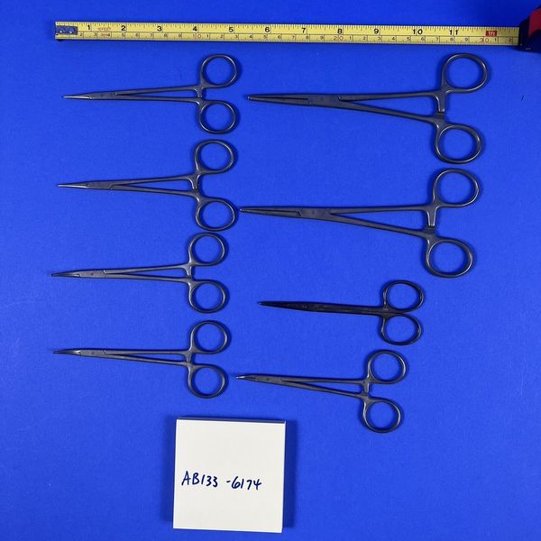 Weck Needle Holding Forceps Tissue Forceps 476-205 Scissors mixed Lot of 8 pcs