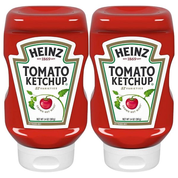 Heinz, Tomato Ketchup, 14oz Squeeze Bottle (Pack of 2)