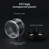 Plastic Cosmetic Jar 10*50ml, Transparent & Visible Sample Container Jar, Black Screw Cap Bottle with Sticker & Small Spoon, Suitable for Cosmetic/cream/gel/paste/beads/mineral Items Etc.