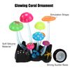 VOCOSTE Silicone Aquarium Artificial Mushroom, Fluorescence, Multicolor