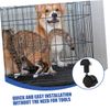 4pcs Cat Cage Casters Wheels, Black Universal Replacement Silent Stemless Caster Wheel with Locking Feature, Easy Installation, Smooth Rolling, Fits Most Strollers