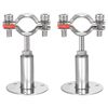 uxcell Pipe Support Wall Mount Ceiling Mount 304 Stainless Steel Adjustable Pipe Bracket Clamp for 25-28mm Pipe 2pcs