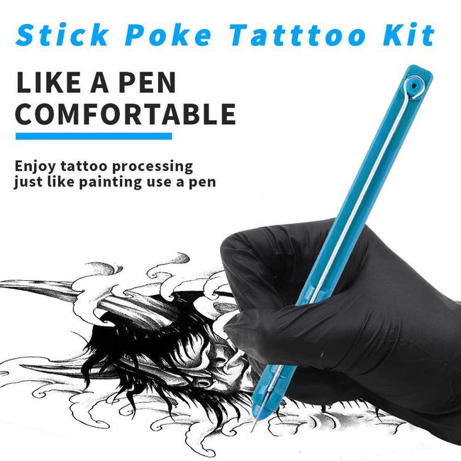 Poke And Stick Tattoo Kit Tattoo Pen Set, Tattoo Needles, Tattoo Ink,Tattoo  Pen Needle Stick And Poke, Tattoo Pigment Cup, For Tattoo Artists And Beg