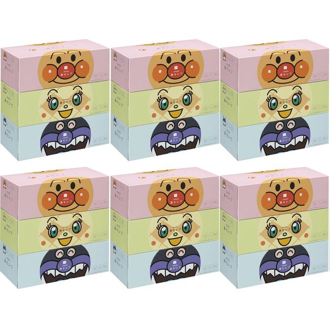 Nepia Anpanman Nose Celebrity Tissue 360 Sheets (180 Pairs) x 3 Packs x 6 Packs