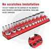 WORKPRO Magnetic Socket Organizer, 3/8-Inch SAE Socket Holder, Socket Trays Holds 26 Pieces Standard Size and Deep Size Sockets(Socket not Included)