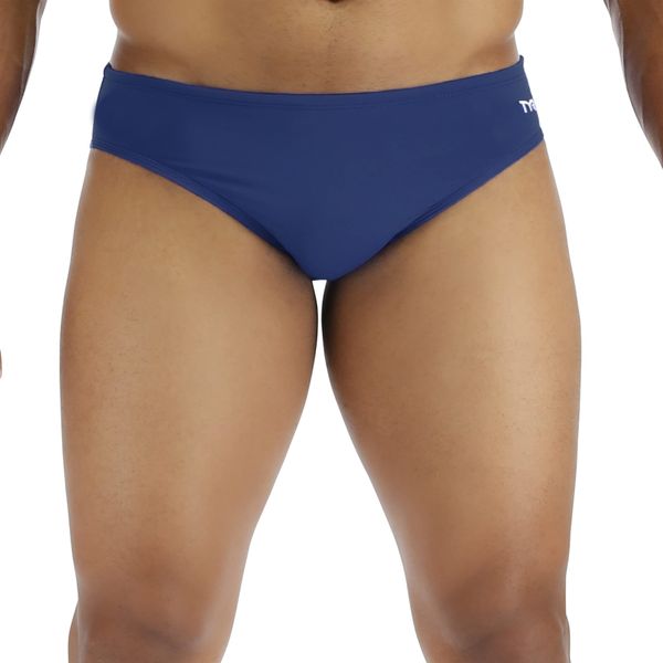 TYR Men's Durafast Elite Solid Racer Swim Suit (Navy, 26)