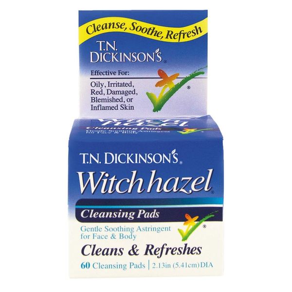 T.N. Dickinsons Hazelets Witch Hazel Pads - 60 Ea