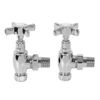 Warmehaus 15mm Traditional Angled Radiator Valves - Pair