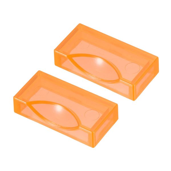 PATIKIL 2pcs Plastic Billiard Locator for 2 1/16" Pool Balls, Snooker Ball Holder Billiard Ball Position Marker, Orange