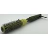 Round Hair Brush with Retractable Sectioning Pick (Small 25mm, Dark Green)