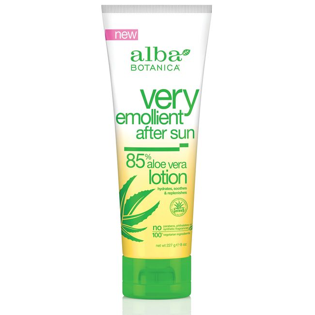 Alba Botanica Very Emollient After Sun Lotion - 85% Aloe Vera - 8 oz