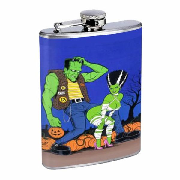 Frankenstein Bride Modern Sexy 8OZ Stainless Steel Flask D-162