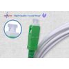 Elfcam - Fiber Optic Cable SC/APC to SC/APC Simplex Singlemode 9/125μm, Compatible with FTTH Cables, White (1M)