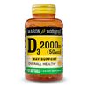 MASON NATURAL Vitamin D3, 2000 IU, Softgels, 120 ea