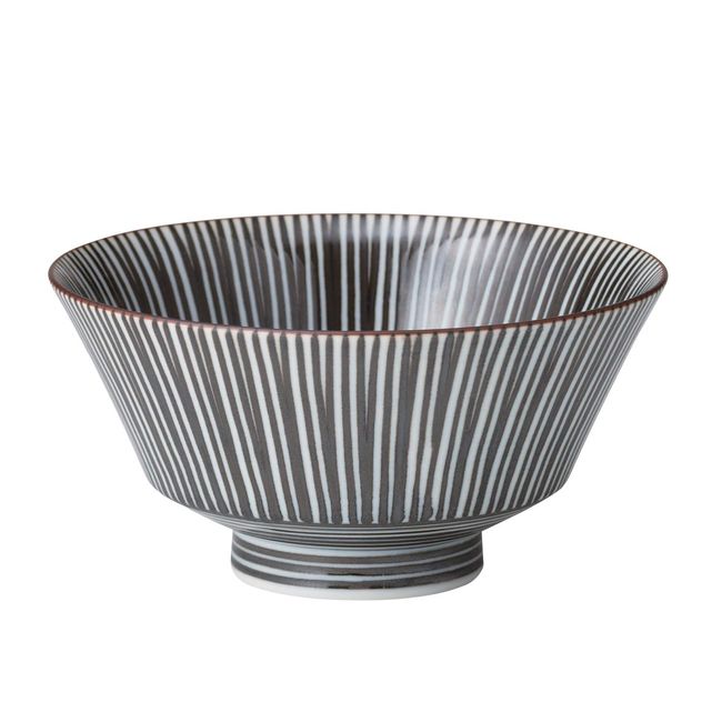 Saikai Pottery 18165 Rice Bowl, Dyed, L, Hasami Ware Suehiro Bowl, Fine Tususa Pattern