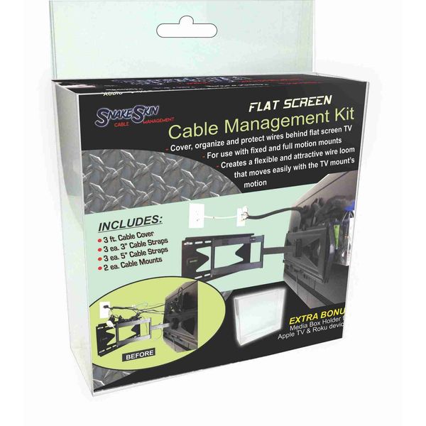 SNAKESKIN Flatscreen Cable Management Kit
