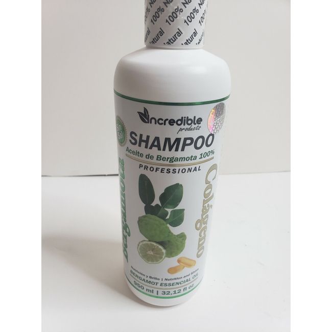 Shampoo Aceite De Bergamota & Colageno 950ml 100% Natural BERGAMOT & COLLAGEN