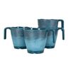Gimex Stone Line Coffee Mug/Coffee Pot Set of 4 Dark Blue