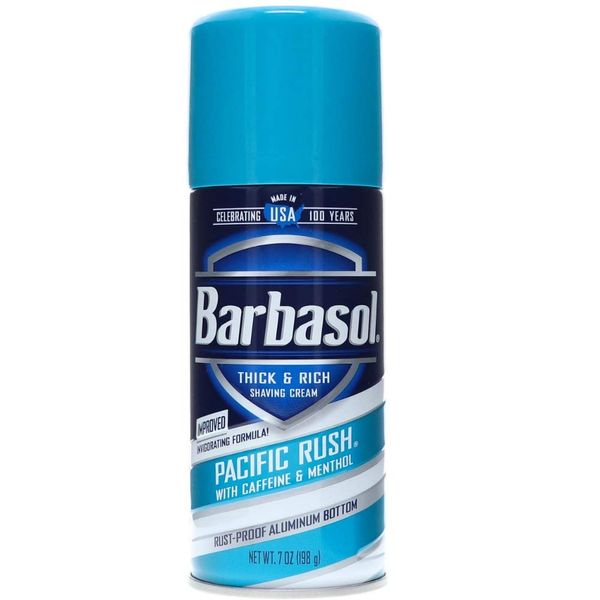 Barbasol Pacific Rush with Caffeine and Menthol Thick & Rich Shaving Cream 7 oz