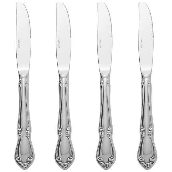 Oneida Chateau Fine Flatware Dinner Knives, Set of 4, 18/10 Stainless Steel