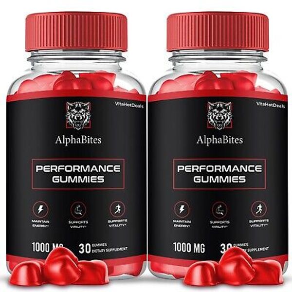 AlphaBites Gummies for Men, Maximum Strength Formula Supplement for Men (2 Pack)