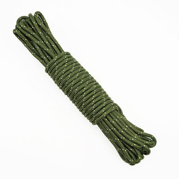 G2PLUS 8mm Paracord Seil, Salbegrün Nylonseil, 20M Multifunktional Outdoor Seil, Kletterndes Zugbinde Seil, Wäsche Seil für Kampierenden Garten im Freien