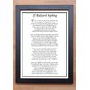 Stunning Framed Inspirational Quote/Print/Rudyard Kipling