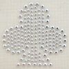 Crystal Patch/Rhinestone Clover Clover (Club/Silver) CRW – 012