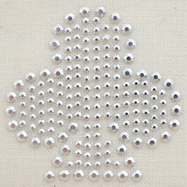 Crystal Patch/Rhinestone Clover Clover (Club/Silver) CRW – 012