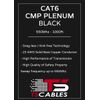 TSCables 550Mhz Cat6 Plenum 100% Solid Bare Copper UTP Ethernet Cable Black