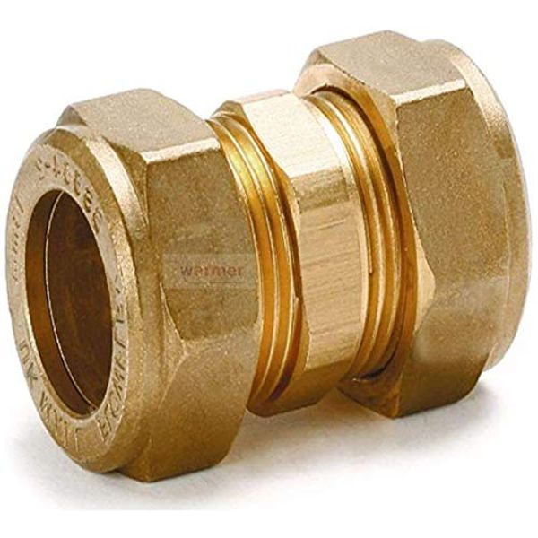 Straight Coupling Brass Compression Fittings 15mm Multi Packs (1), (2), (3), (4) (2)