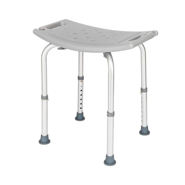 Lotsfun Elderly Bath Chair Shower Seats for Old People Aluminium Alloy Adjustable Height Medical Transfer Bench Bathtub Chair Shower Seat Weight Capacity 300 lbs (Gray)