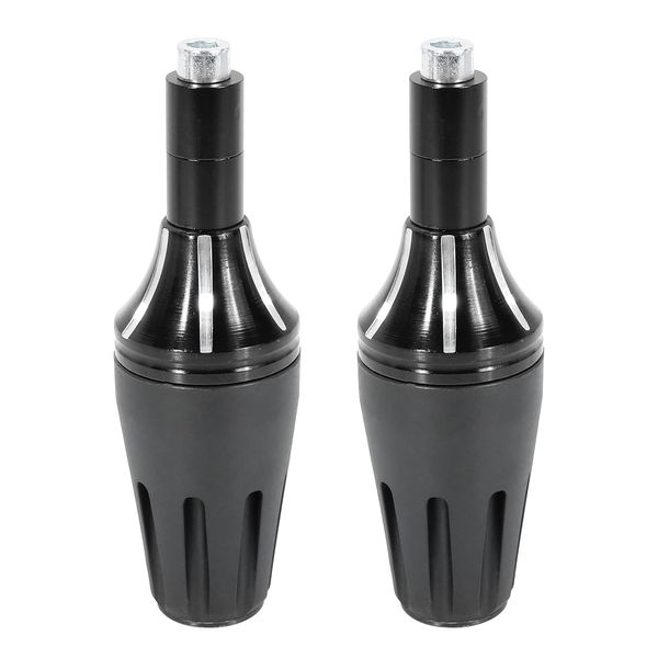 F FIERCE CYCLE 2pcs Black Motorcycle Universal Frame Slider Crash Protector M8