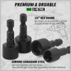 SWANLAKE 20 Pcs Nut Driver Set, 1/4'' Hex Shank Quick-Change Nut Driver Socket Kit