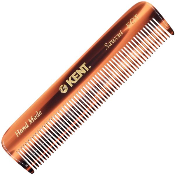 Kent Handmade Coarse/Fine Toothed Styling Pocket Comb, Length-11.2 cm