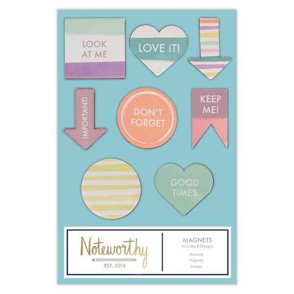 Noteworthy Pastel Hues - Magnets (8 pieces)
