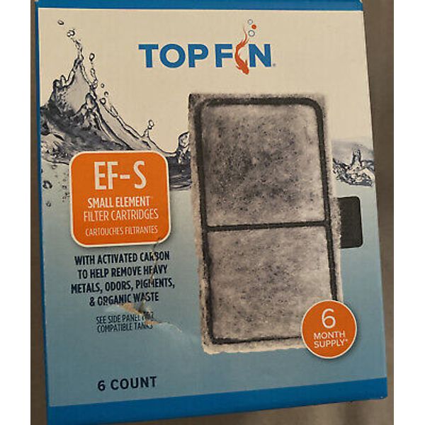 TOP FIN EF-S ELEMENT Filter Cartridges 6 Count. NEW Slight Damaged Box (varies)