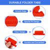 uxcell Hanging File Folder Tabs, 2" File Folder Tabs and Inserts Plastic Clear File Folder Labels, Filing Tabs for Hanging File Folders, Multicolor, 200pcs