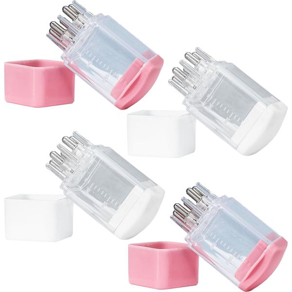 4 Pcs Hair Oil Applicator Bottle, Scalp Oil Applicator Comb Massage with Roller Ball Portable Liquid Hair Oil Dispenser Mini Hair Raising Solid Hair Massage Tool for Hair