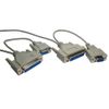 kenable 2.5m DB9 DB25 Serial Data Transfer Null Modem Cable [2.5 metres]
