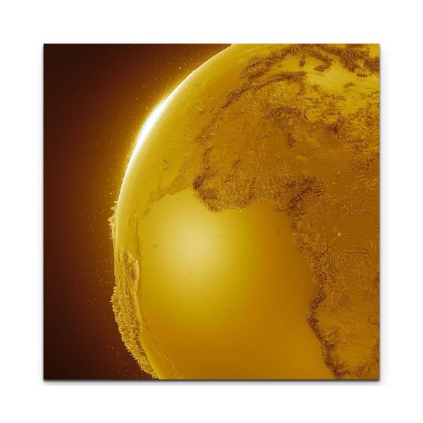 Abstract Relief in a Globe – Gold Tones