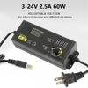 60W Power Supply DC 3V~24V Adjustable Variable Universal Switching AC/DC Adapter