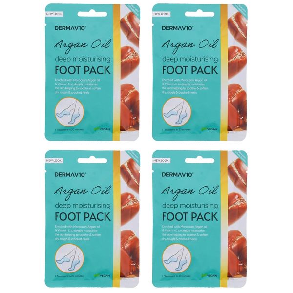 Derma V10 Argan Oil Foot Pack x4 - Bundled by Smart Cutie