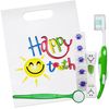 Happy Teeth Gift Bag ~ Childrens Toothbrush, Timer, Disclosing Tablets & Mirror (Green)