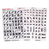 Computer Keyboard Labels- Black Print on White