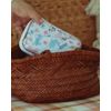 Zippered Pouch Hard, Clear Zippered Hard Pouch, Stackable Storage Bins, Portable Clear Bin Zipper (White, Medium)