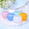 Alledomain 40pcs 5g/5ml Empty Cosmetic Sample Jars with 3Pcs Mini Spatulas & 42 Labels, Plastic Refillable Cream Lotion Storage Container Travel Pots with Lids & Inner Liners for Makeup Beauty Nails